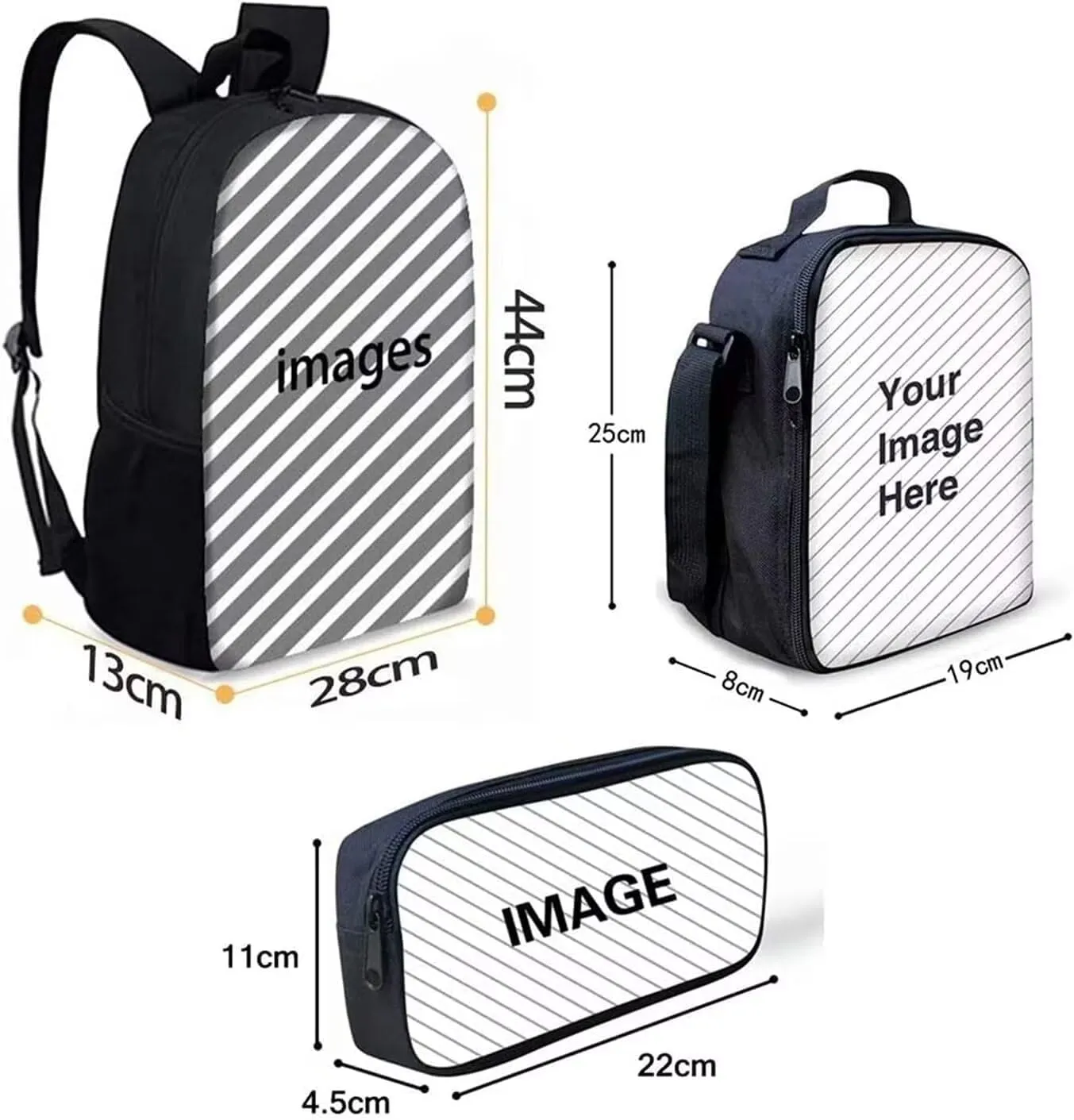 KEIAHUAN Boho Butterfly Print Backpack for School Girls Shoulder Schoolbags Lightweight Portable School Bookbags Laptop Backpack with Lunch Box Pencil Case