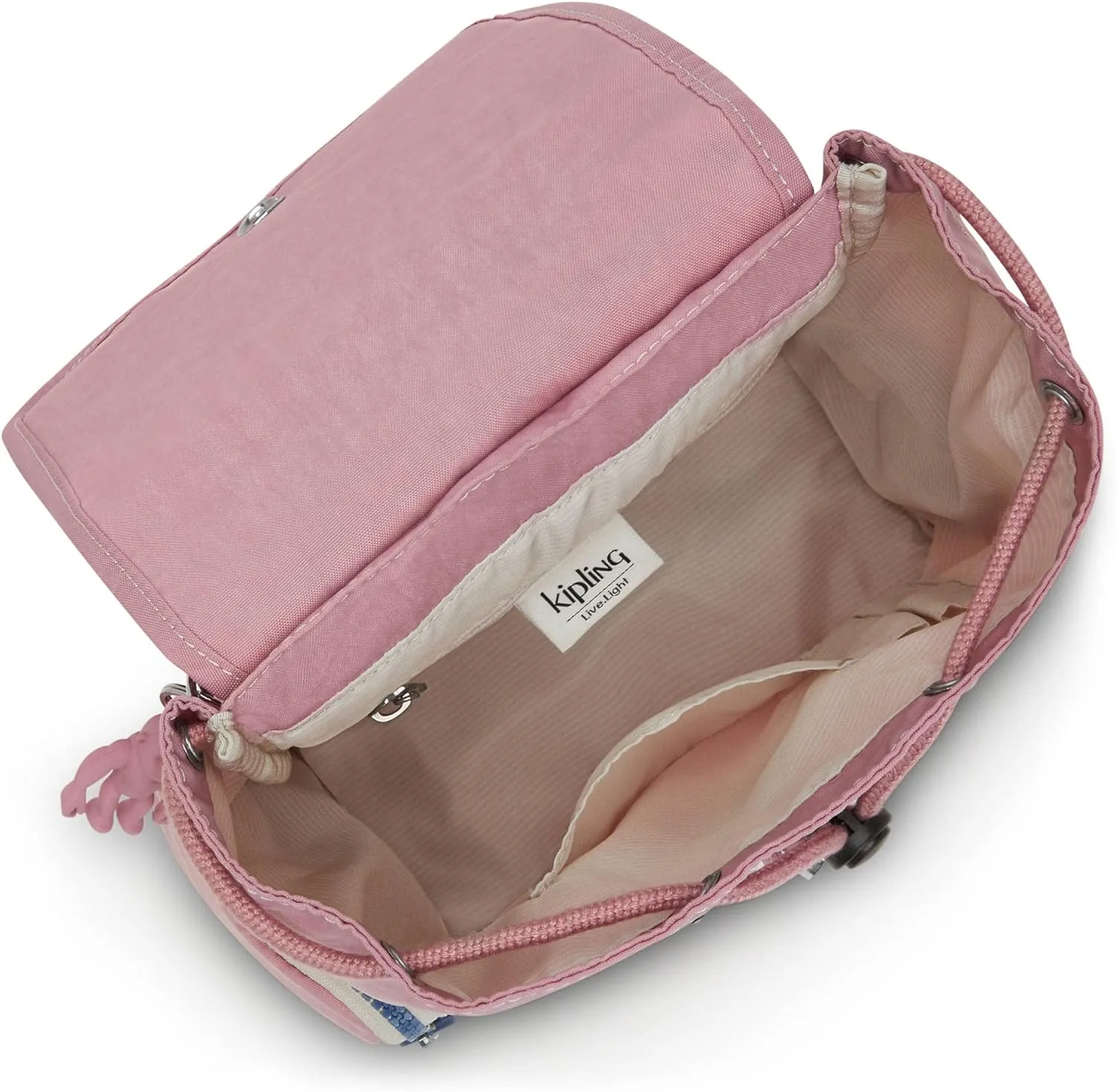 Kipling Women's Ebba Small Backpack, Dual Carry Handles, Monkey Keychain, Nylon Large Bag