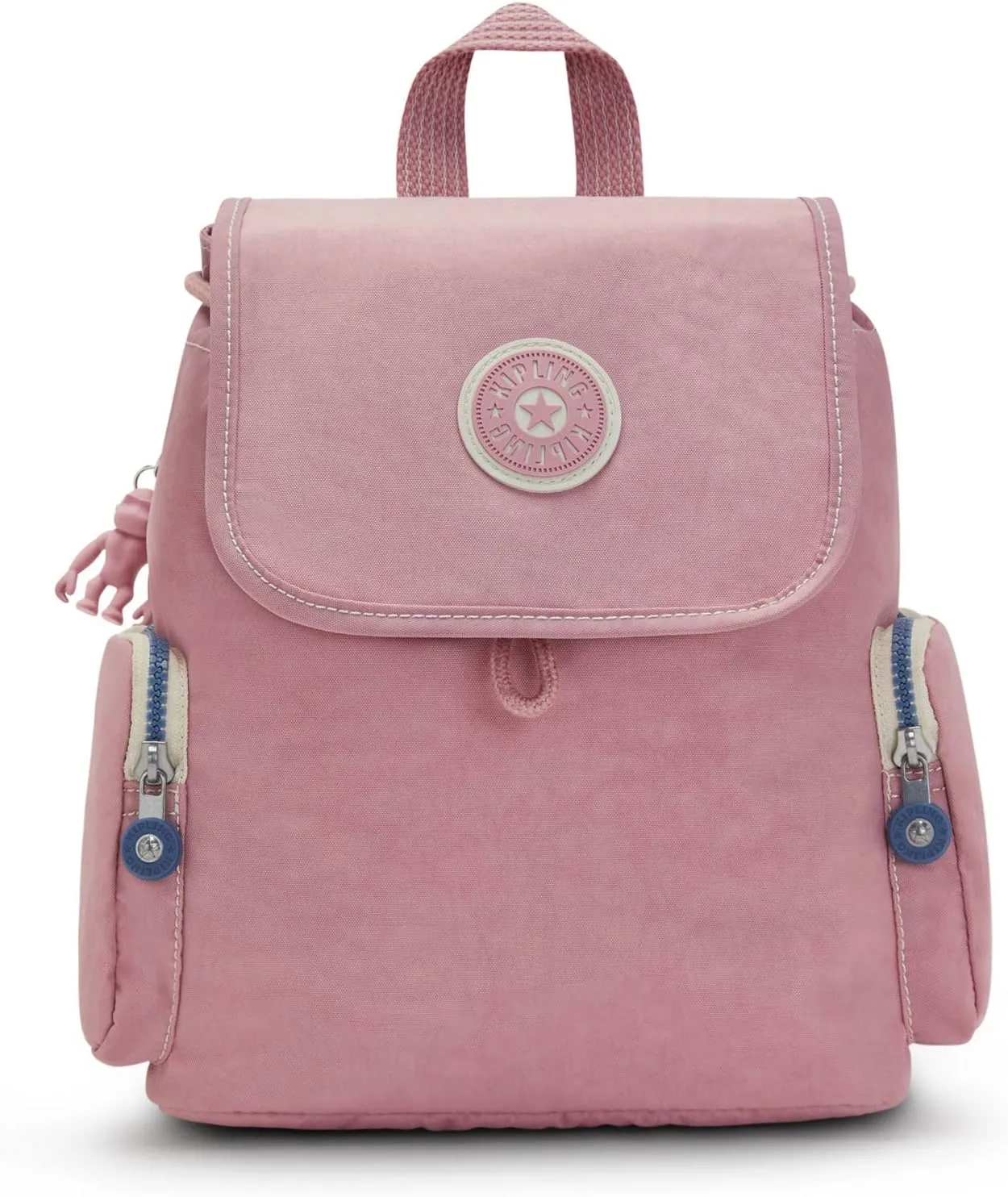 Kipling Women's Ebba Small Backpack, Dual Carry Handles, Monkey Keychain, Nylon Large Bag