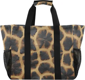 KLL Beach Bag with Handles Collapsable With Compartments Carry Tote