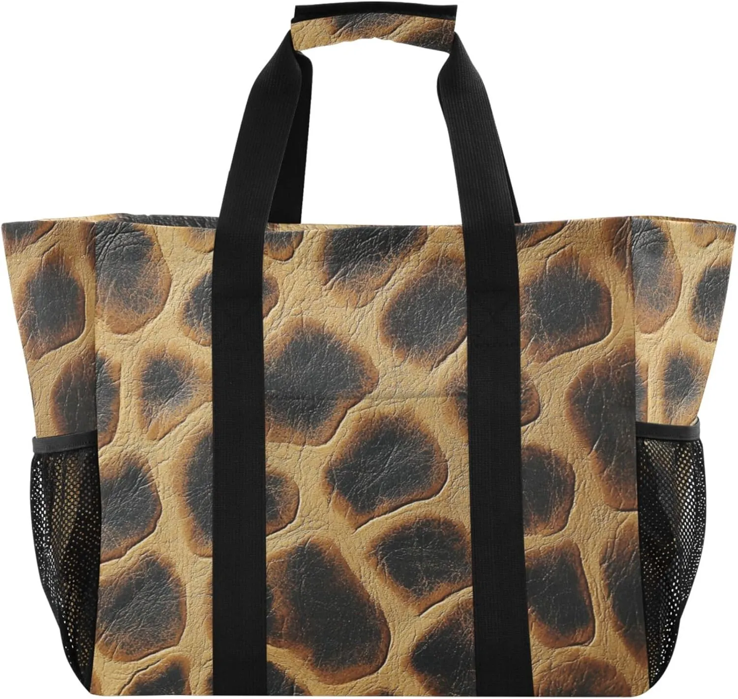 KLL Beach Bag with Handles Collapsable With Compartments Carry Tote