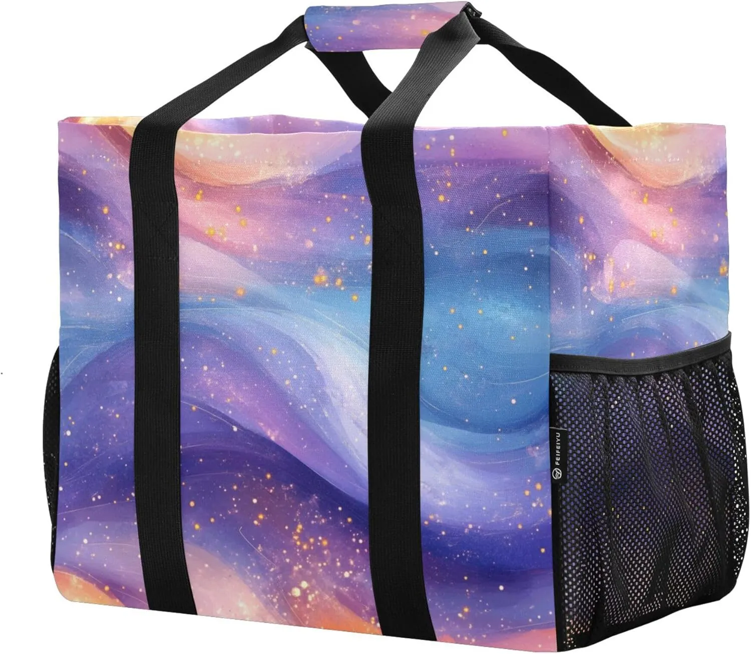 KLL Beach Tote Bag with Handles Foldable Sandproof Laundry Bag Travel