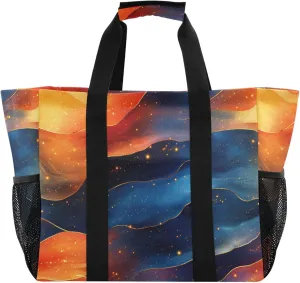 KLL Beach Tote Bag with Handles Foldable Sandproof Laundry Bag Travel