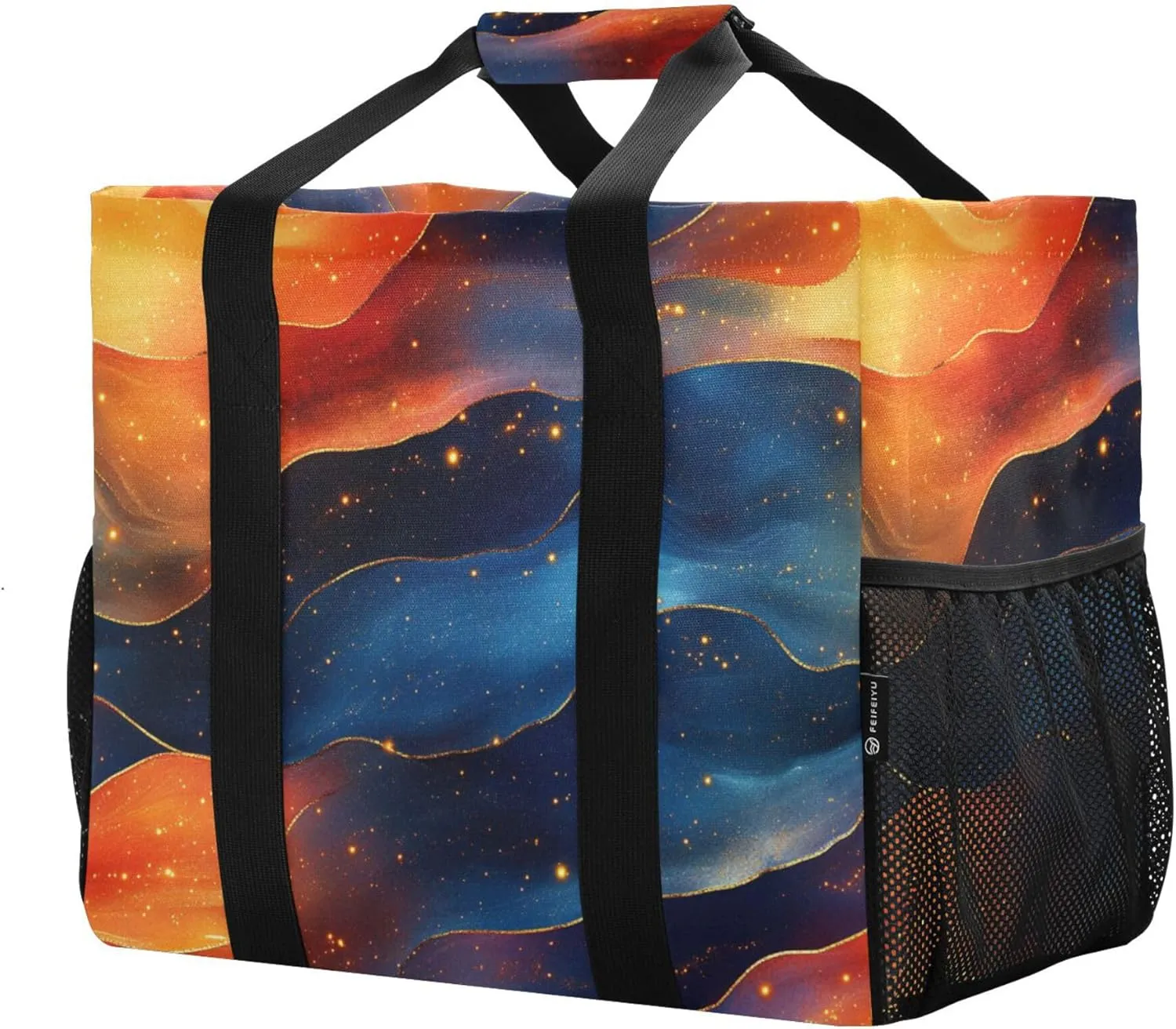 KLL Beach Tote Bag with Handles Foldable Sandproof Laundry Bag Travel