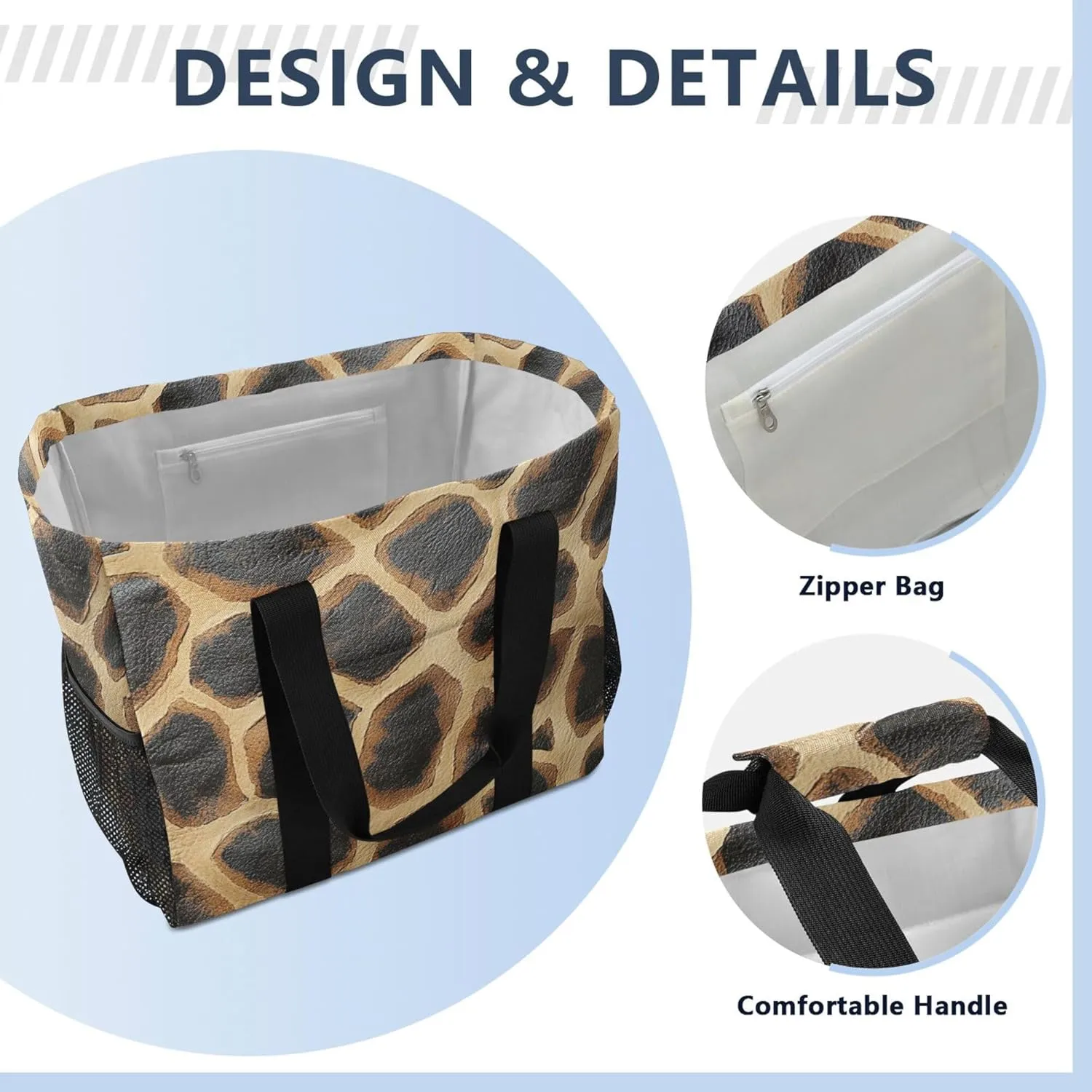 KLL Large Beach Bag with Handles Foldable Waterproof Laundry Bag
