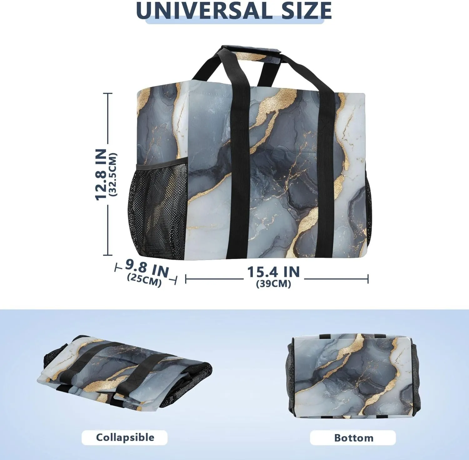 KLL Large Beach Bag with Handles Foldable Waterproof Laundry Bag