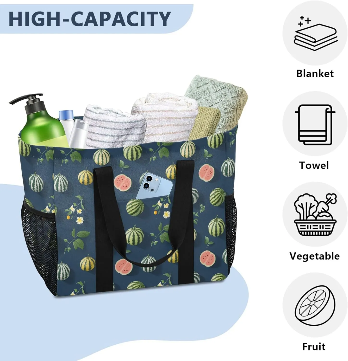 KLL Utility Bag with Handles Foldable Waterproof Cars Tote Bag