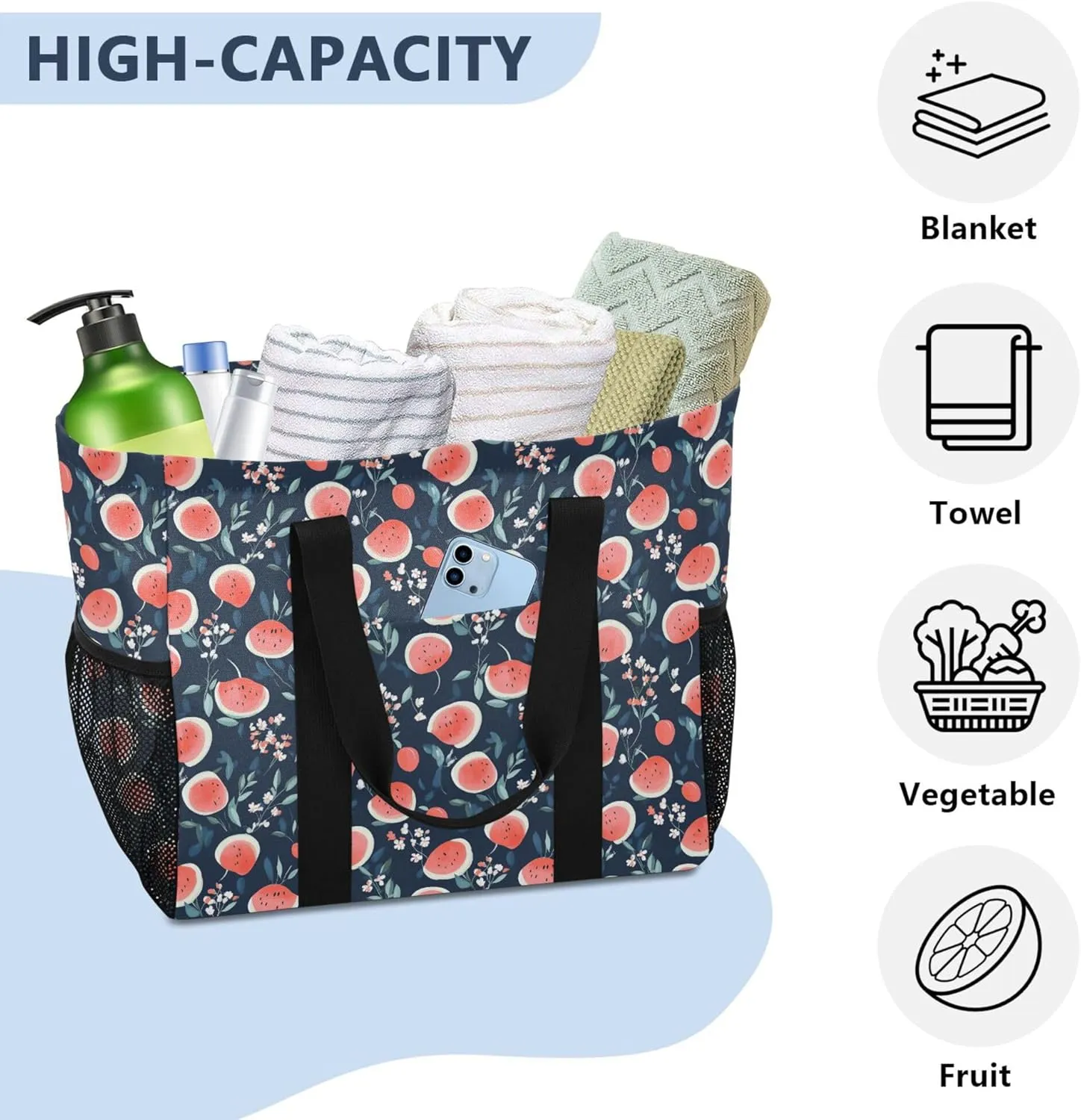 KLL Utility Bag with Handles Foldable Waterproof Cars Tote Bag