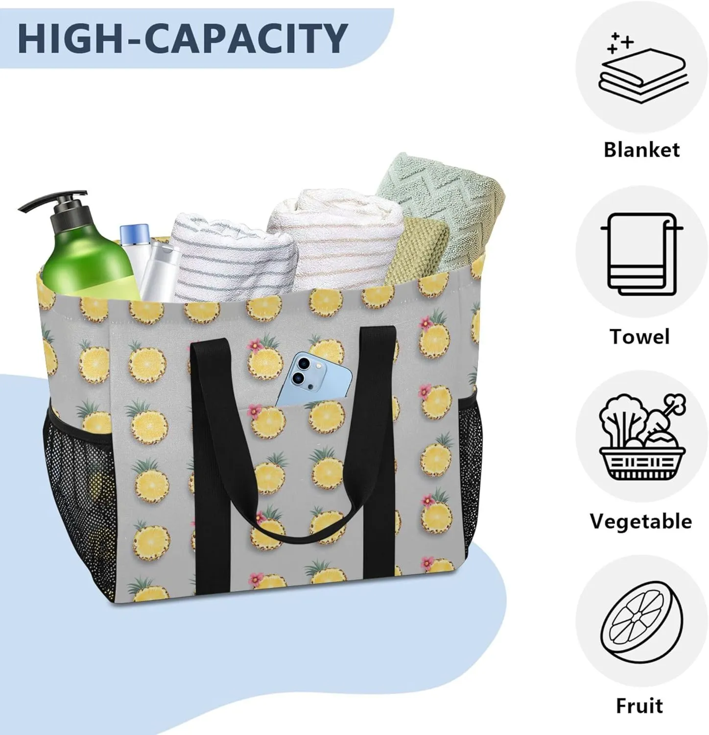 KLL Utility Bag with Handles Foldable Waterproof Cars Tote Bag