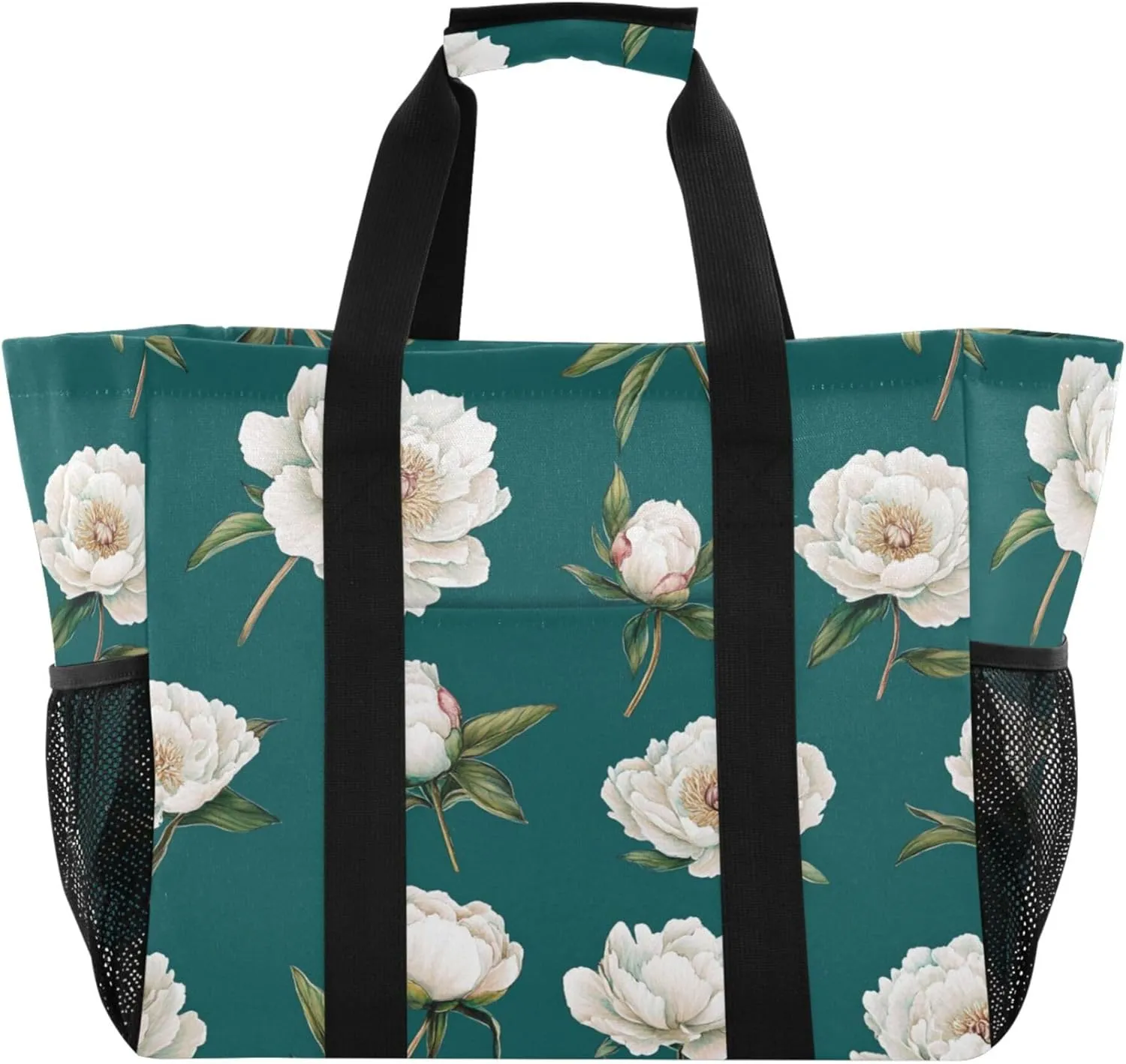 KLL Utility Tote Bag For Women with Handles Collapsable Sandproof Reuseable Shopping Bags
