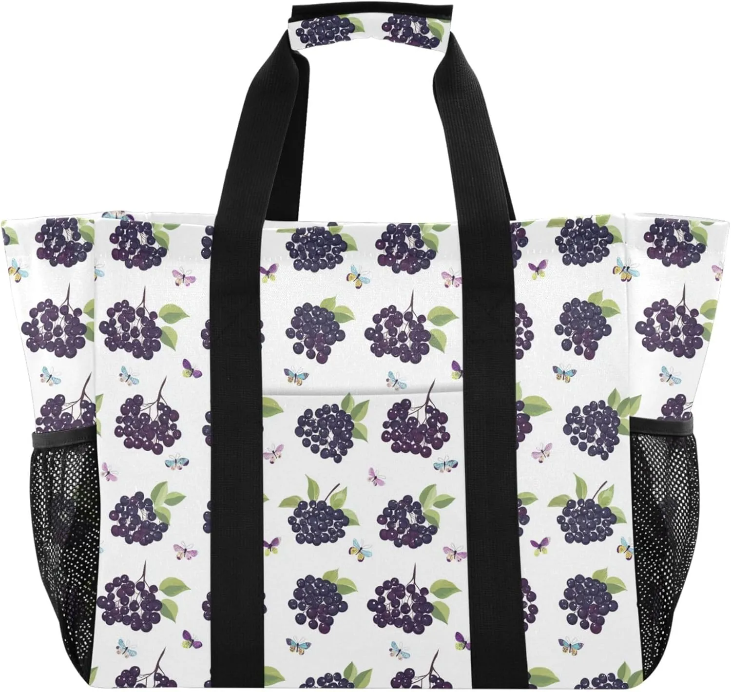 KLL Utility Tote Bags For Women with Handles Collapsable With Pockets Shopping Bags Reusable