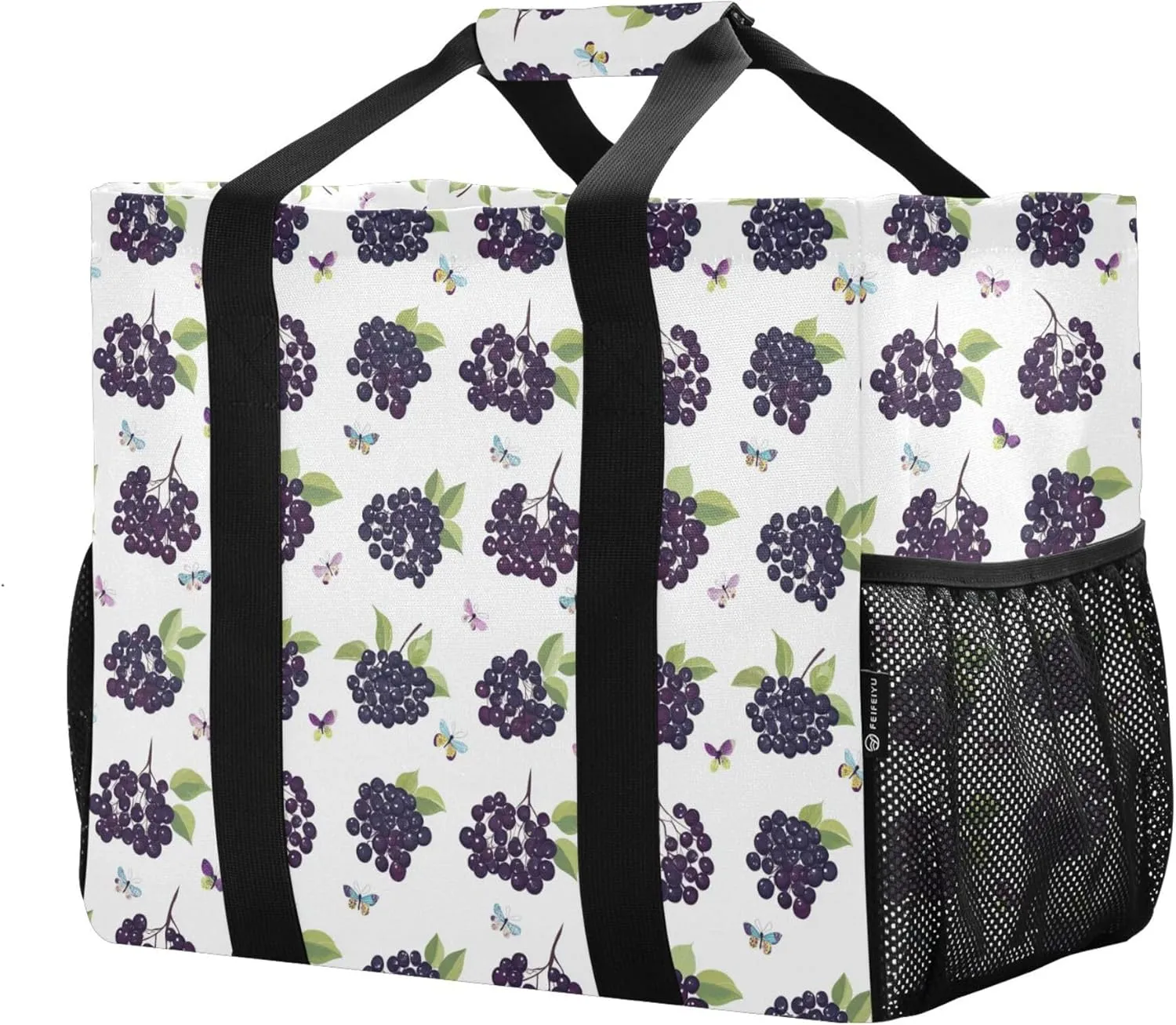KLL Utility Tote Bags For Women with Handles Collapsable With Pockets Shopping Bags Reusable