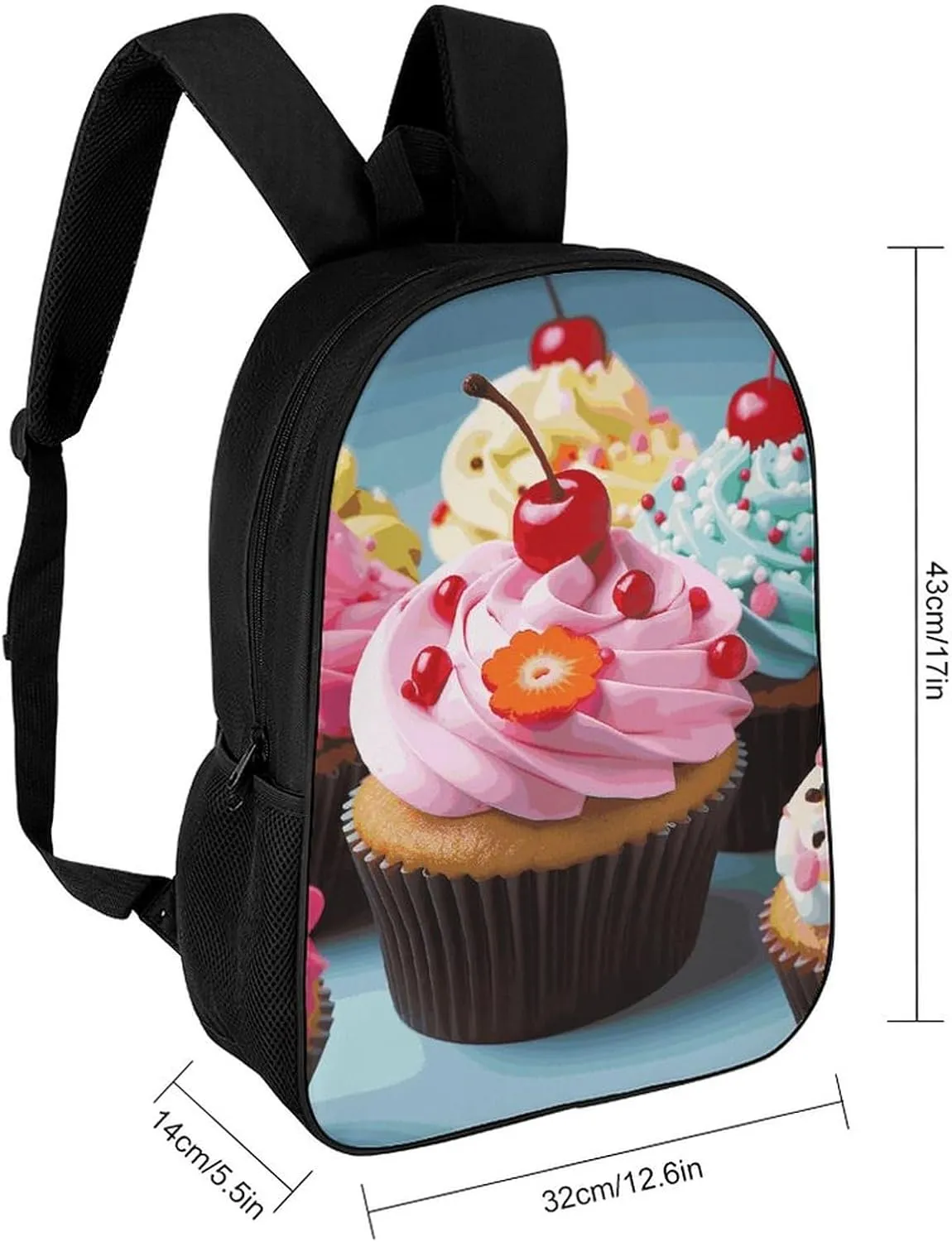 Laptop Backpack for Men Women Daypack Cupcake Computer Bag Travel Backpacks Laptop Bag