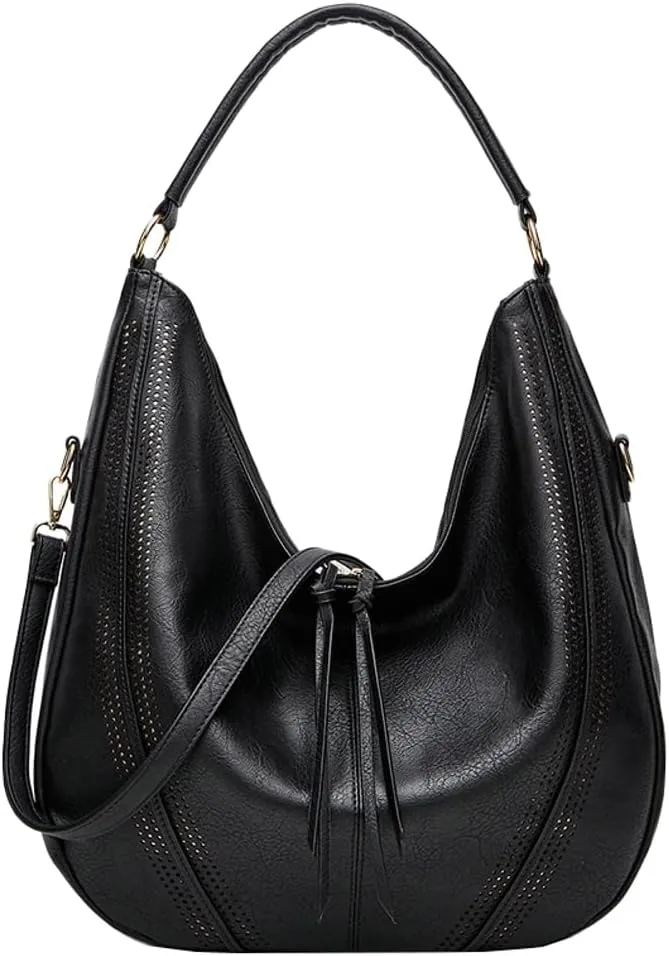 Large Crossbody Bags for Women Vintage Vegan Leather Shoulder Handbags Purse and Wallet Set Casual Totes Hobo Purses