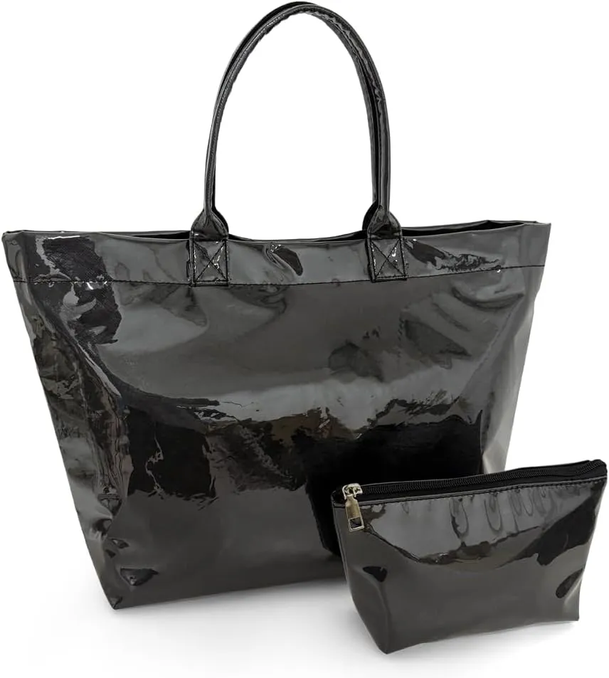 Large PVC Tote Bag Women'S Kraft Paper Carry All Bag Top Handle Clear Hobo Bag Blank Simple Plastic Totes Bag