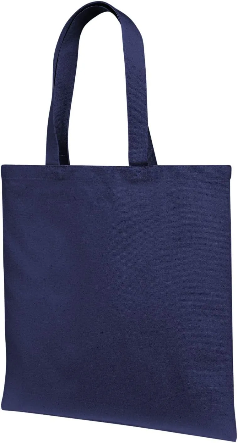 LB85113 12 oz., Cotton Canvas Tote Bag With Self Fabric Handles