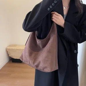 Leather Hobo Bags for Women Brown Purses Suede Purse Slouchy Tote Bag Suede Tote Bag Fall Purses Handbag,E