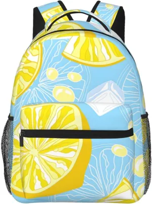 Lemon Travel Laptop Backpack Women Lightweight Backpack Adjustable College Backpack Fits 15.6 Inch Laptop Waterproof Travel Backpack for Work, Women, Men, Travel