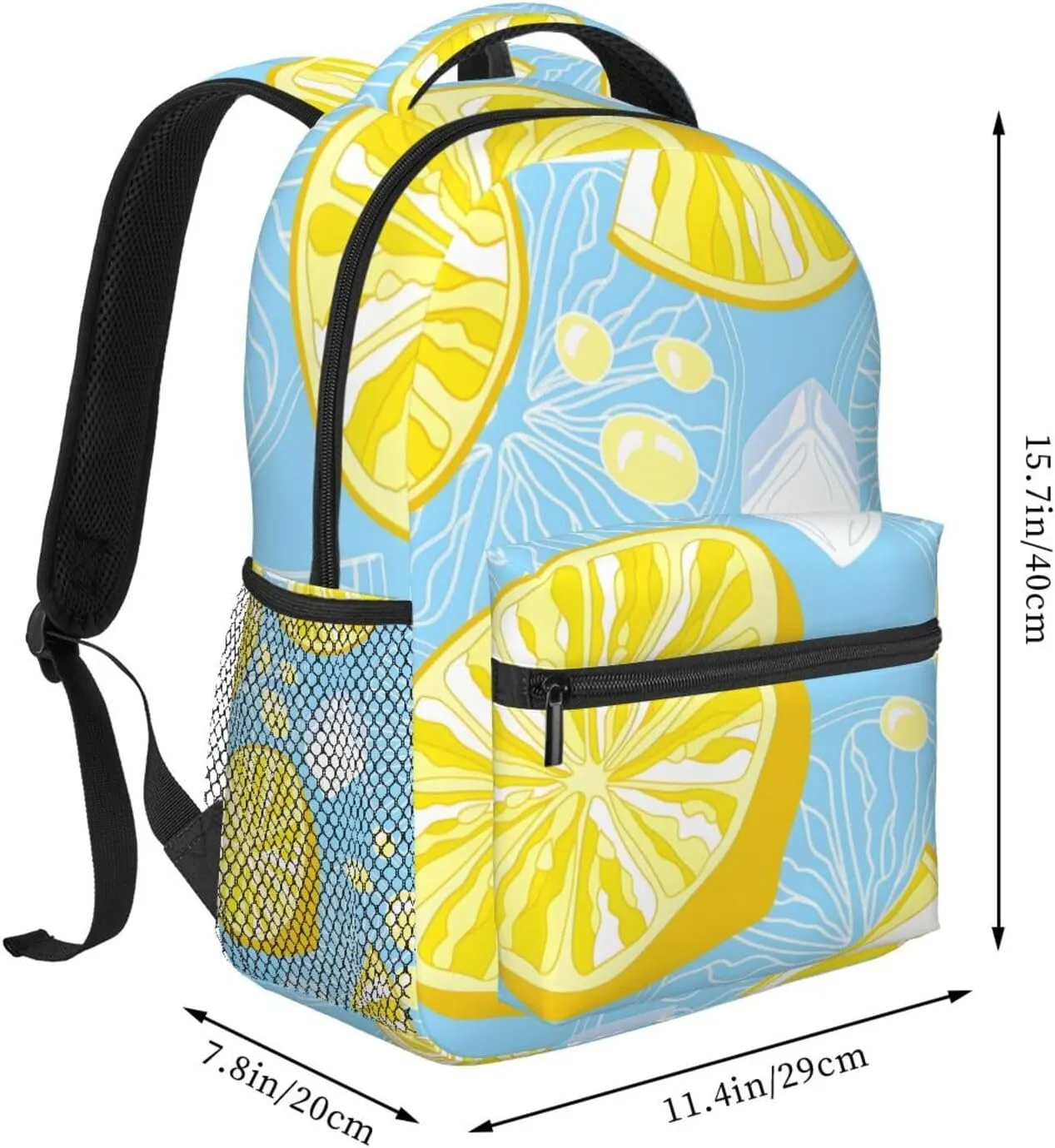 Lemon Travel Laptop Backpack Women Lightweight Backpack Adjustable College Backpack Fits 15.6 Inch Laptop Waterproof Travel Backpack for Work, Women, Men, Travel