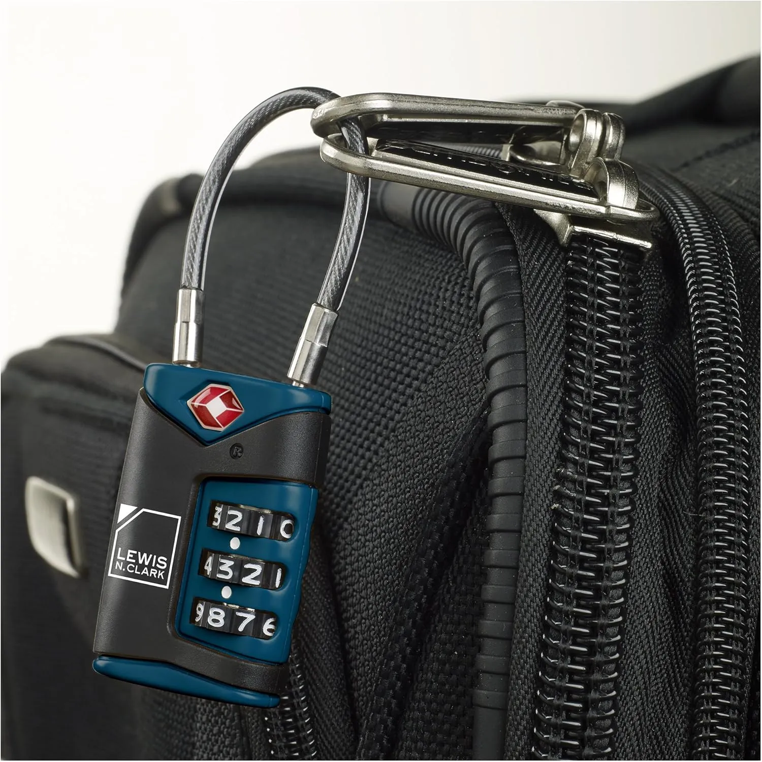 Lewis N. Clark TSA Cable Lock, Blue, Single
