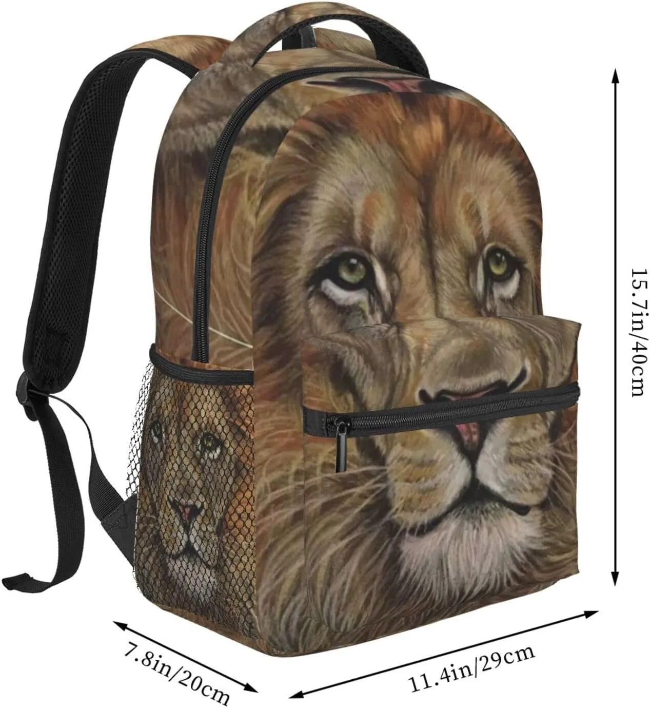 Lion Backpack Animal Backpack Cool Tablet Travel Picnic Bag Bag for Men Women LIon Travel Bag