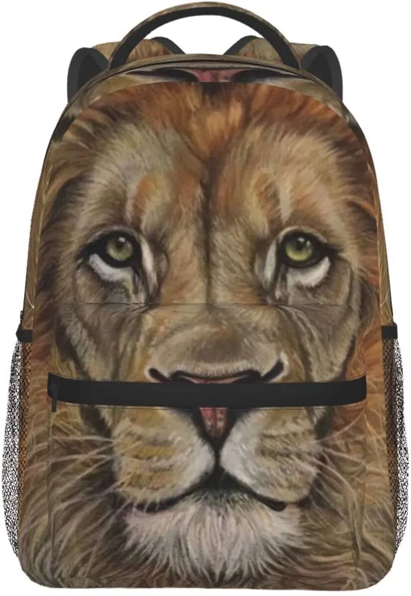 Lion Backpack Animal Backpack Cool Tablet Travel Picnic Bag Bag for Men Women LIon Travel Bag