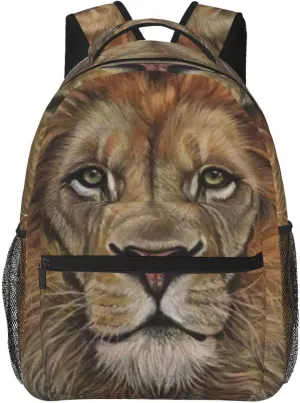 Lion Backpack Animal Backpack Cool Tablet Travel Picnic Bag Bag for Men Women LIon Travel Bag