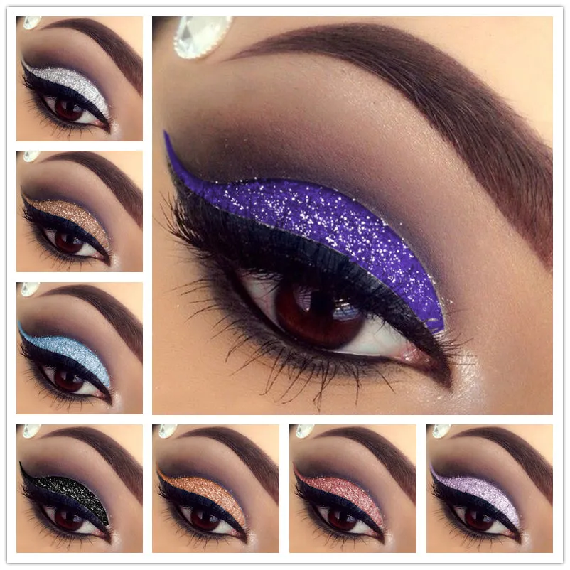 Liquid Glitter Shimmer Waterproof Eyeshadow Metallic Pigment Eyes Makeup 18 Colors