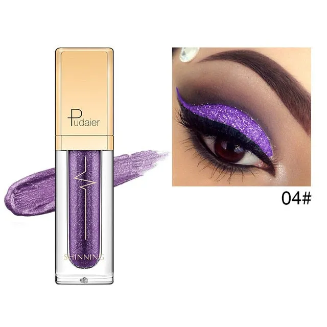 Liquid Glitter Shimmer Waterproof Eyeshadow Metallic Pigment Eyes Makeup 18 Colors