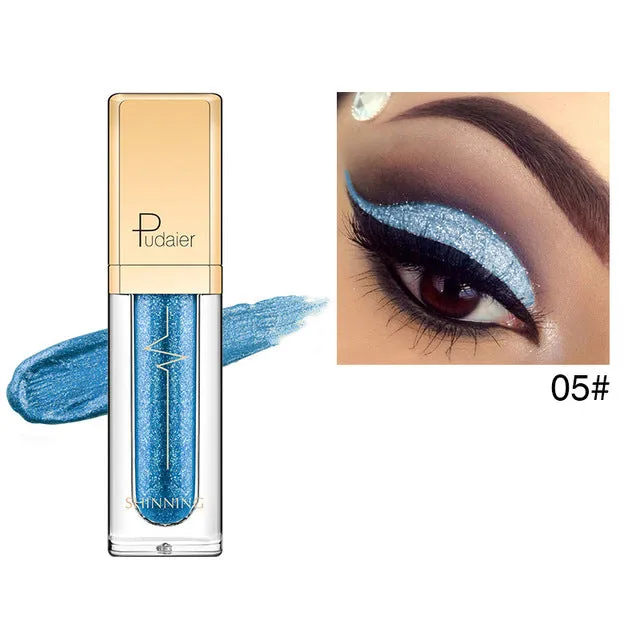 Liquid Glitter Shimmer Waterproof Eyeshadow Metallic Pigment Eyes Makeup 18 Colors