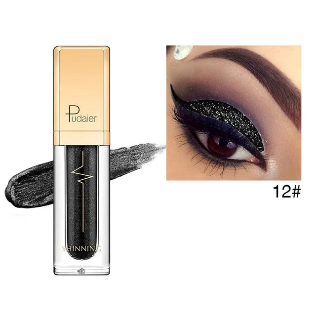 Liquid Glitter Shimmer Waterproof Eyeshadow Metallic Pigment Eyes Makeup 18 Colors