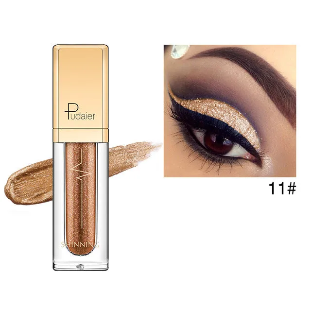Liquid Glitter Shimmer Waterproof Eyeshadow Metallic Pigment Eyes Makeup 18 Colors