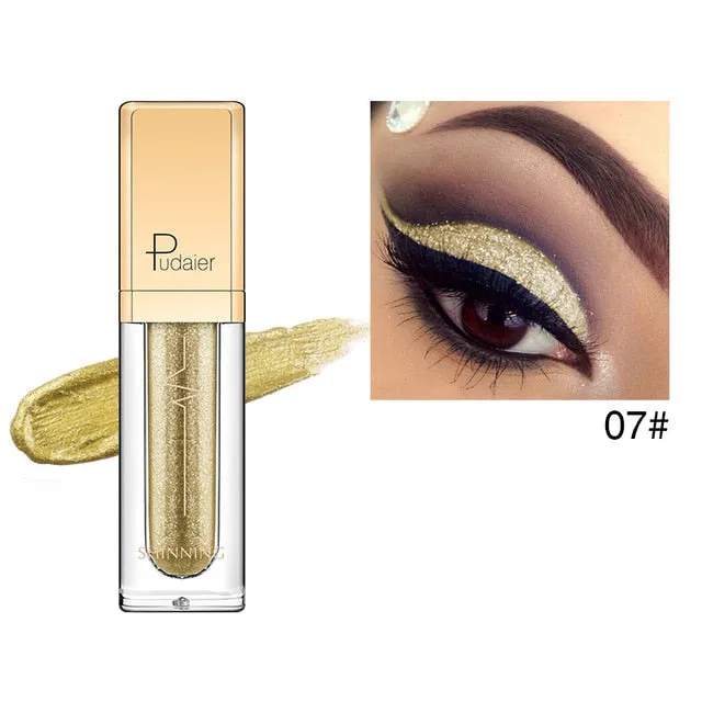 Liquid Glitter Shimmer Waterproof Eyeshadow Metallic Pigment Eyes Makeup 18 Colors