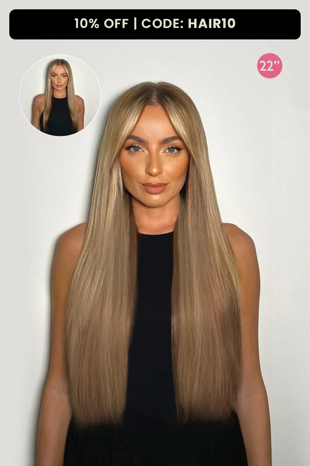 Luxury Gold 22" 250g 5 Piece Human Hair Extensions