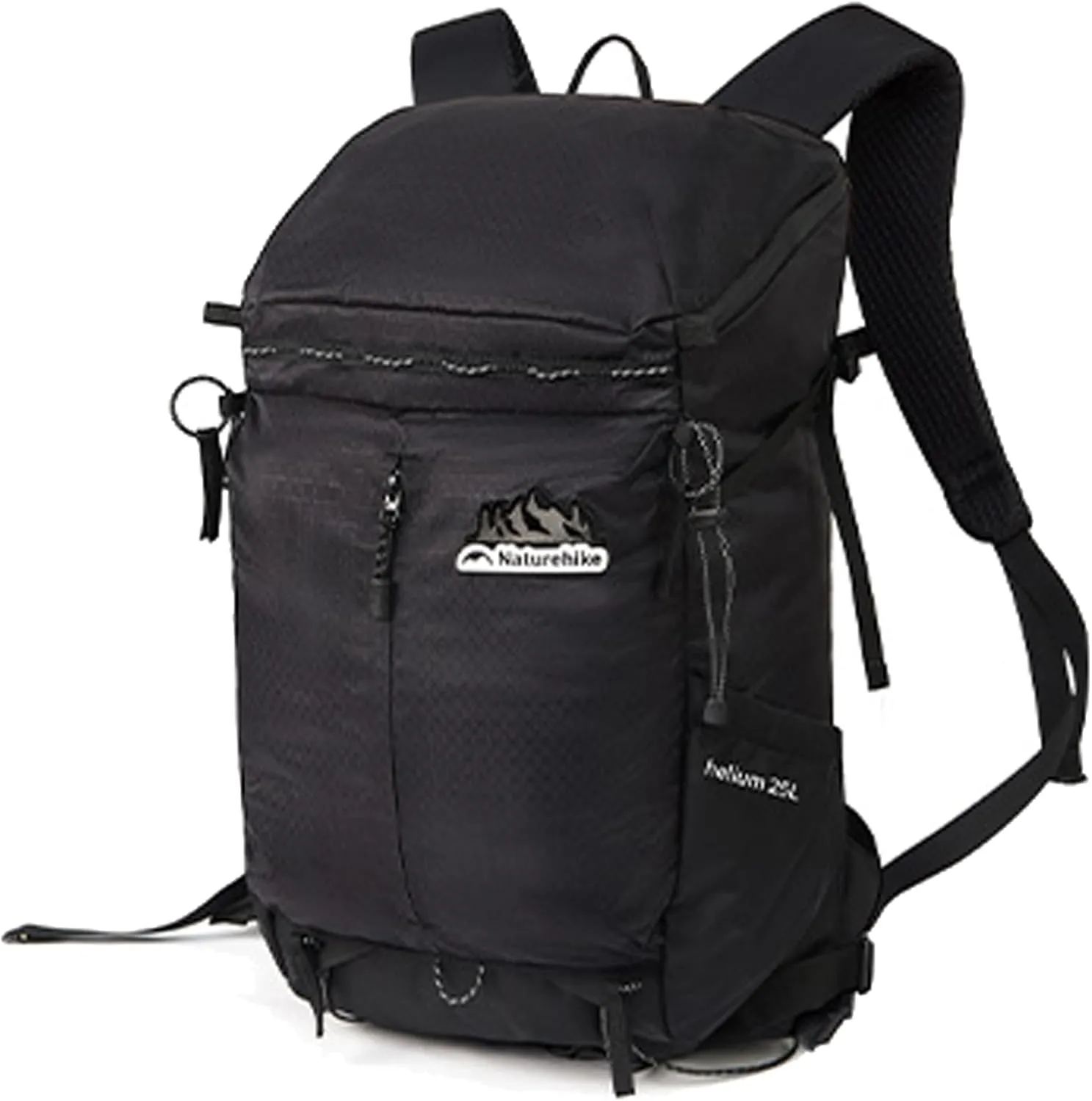 Naturehike 5L/15L/25L/30L Lightweight Hiking backpacking backpack, Camping Waterproof Bag, Outdoor Daypack for Adults (25L, Black)