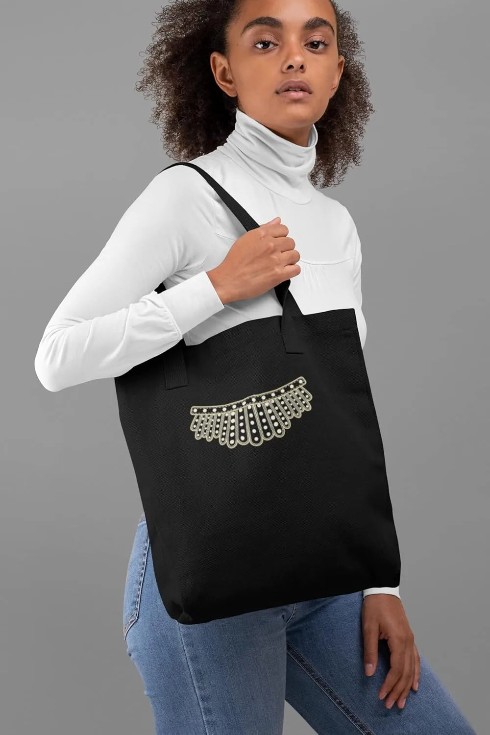 Notorious RBG Women Woman Empowerment Feminist Canvas Tote Bag Shoulder Handbag