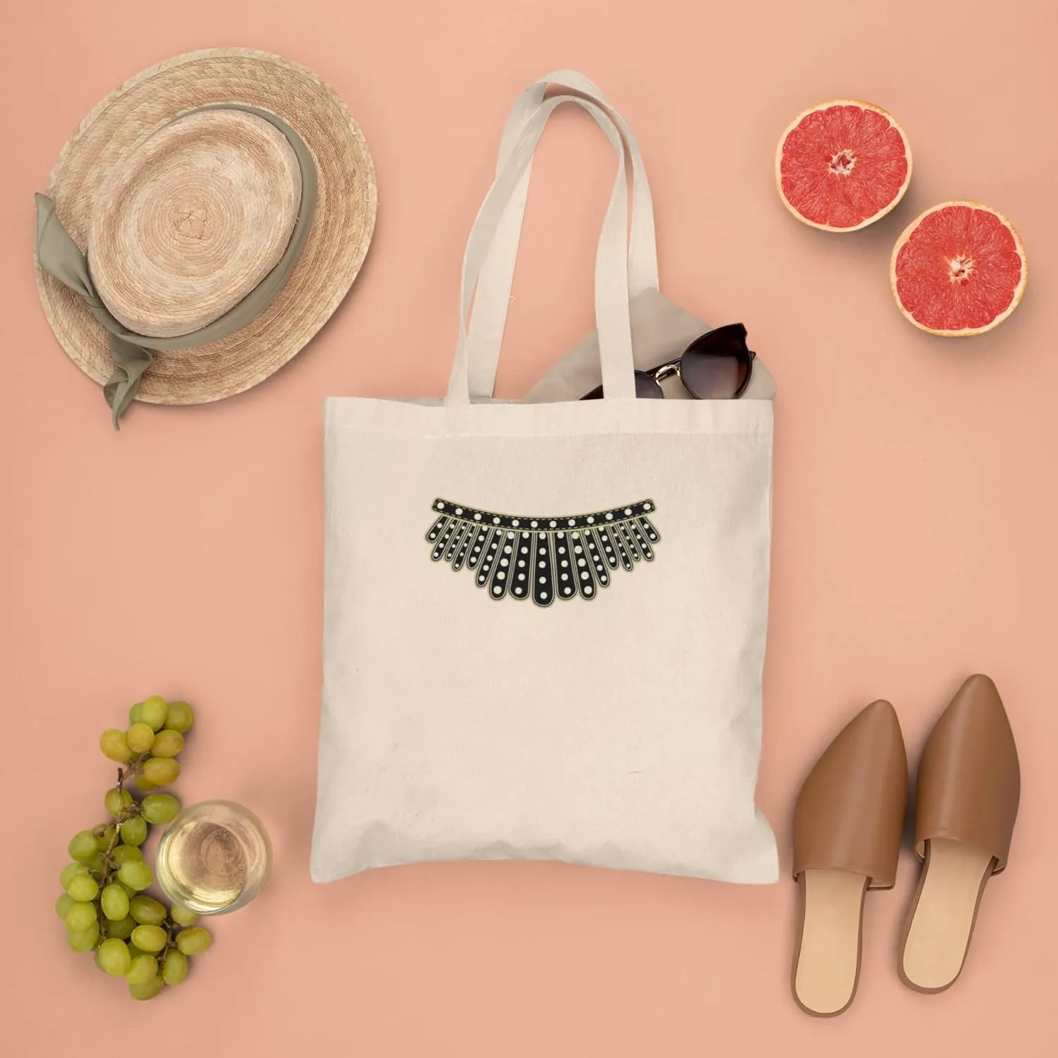 Notorious RBG Women Woman Empowerment Feminist Canvas Tote Bag Shoulder Handbag