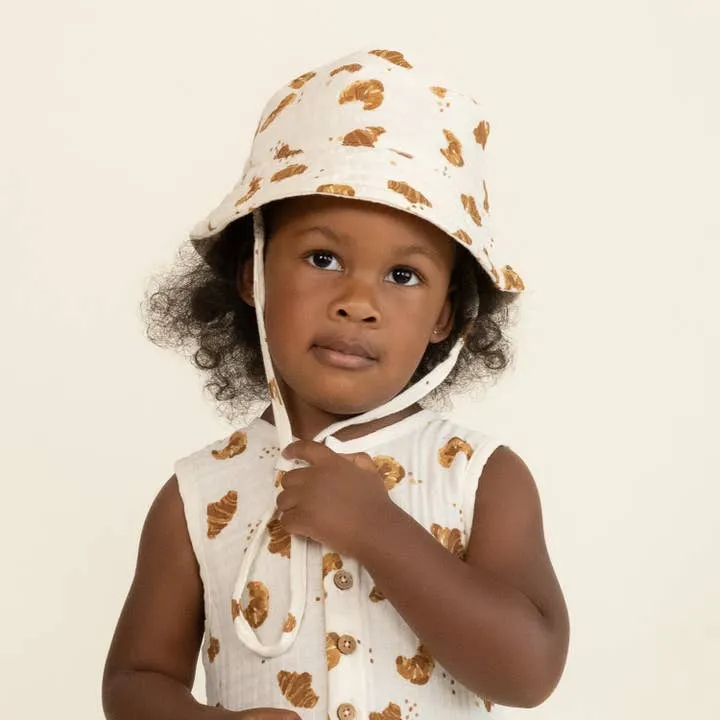 Organic Bucket Sun Hat - Croissant by Makemake Organics