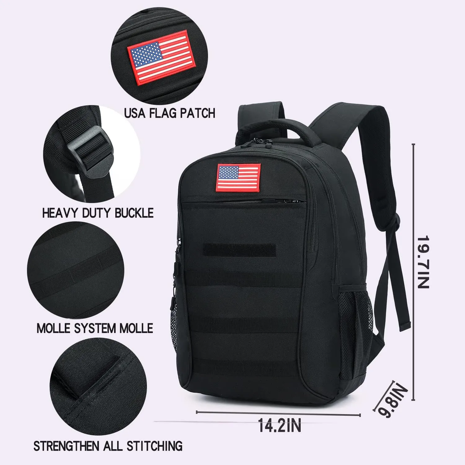 outdoor plus Camo Backpack for Boys,Military Teen Backpack with USB Port, Army Bookbag for School