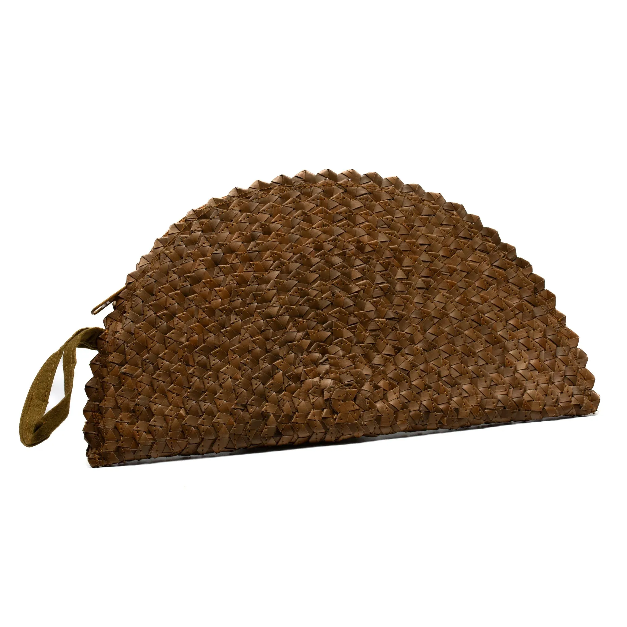 Pandan Leaf Half Moon Clutch