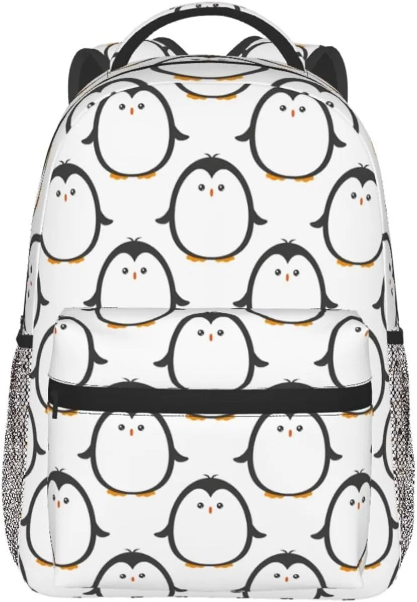 Penguin Travel Laptop Backpack Women Lightweight Backpack Adjustable College Backpack Fits 15.6 Inch Laptop Waterproof Travel Backpack for Men, Work, Women