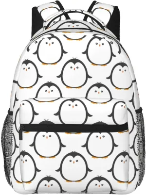 Penguin Travel Laptop Backpack Women Lightweight Backpack Adjustable College Backpack Fits 15.6 Inch Laptop Waterproof Travel Backpack for Men, Work, Women