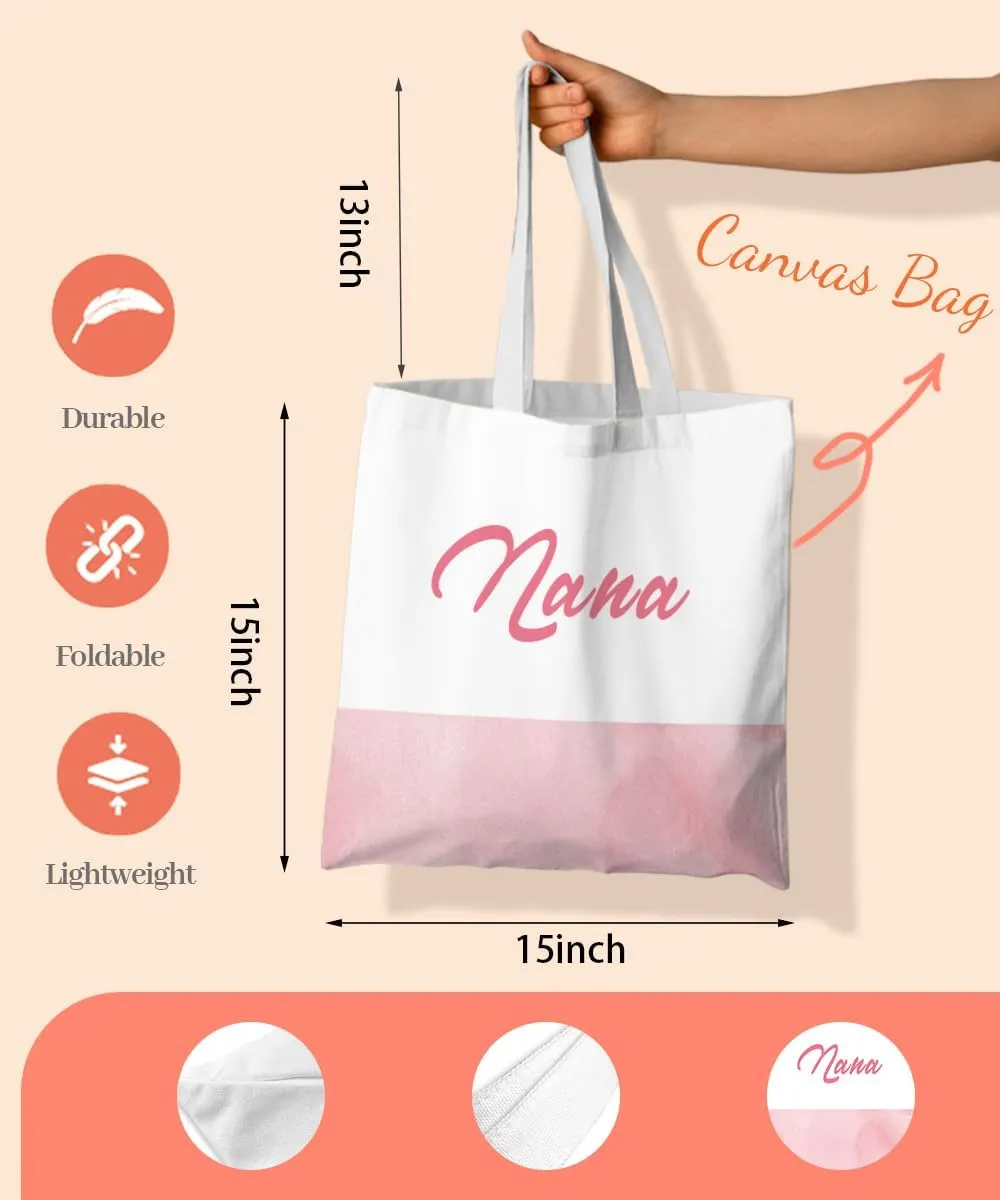 Pink Grandma Gifts Tote Bag, Gifts for Grandma, Grandma Gifts from Grandkids, Best Grandma Christmas Birthday Gifts