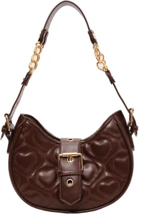 Purses for Women Quilted Crossbody Bags Crescent Hobo Y2k Purse for women Casual Handbag Satchel Bag