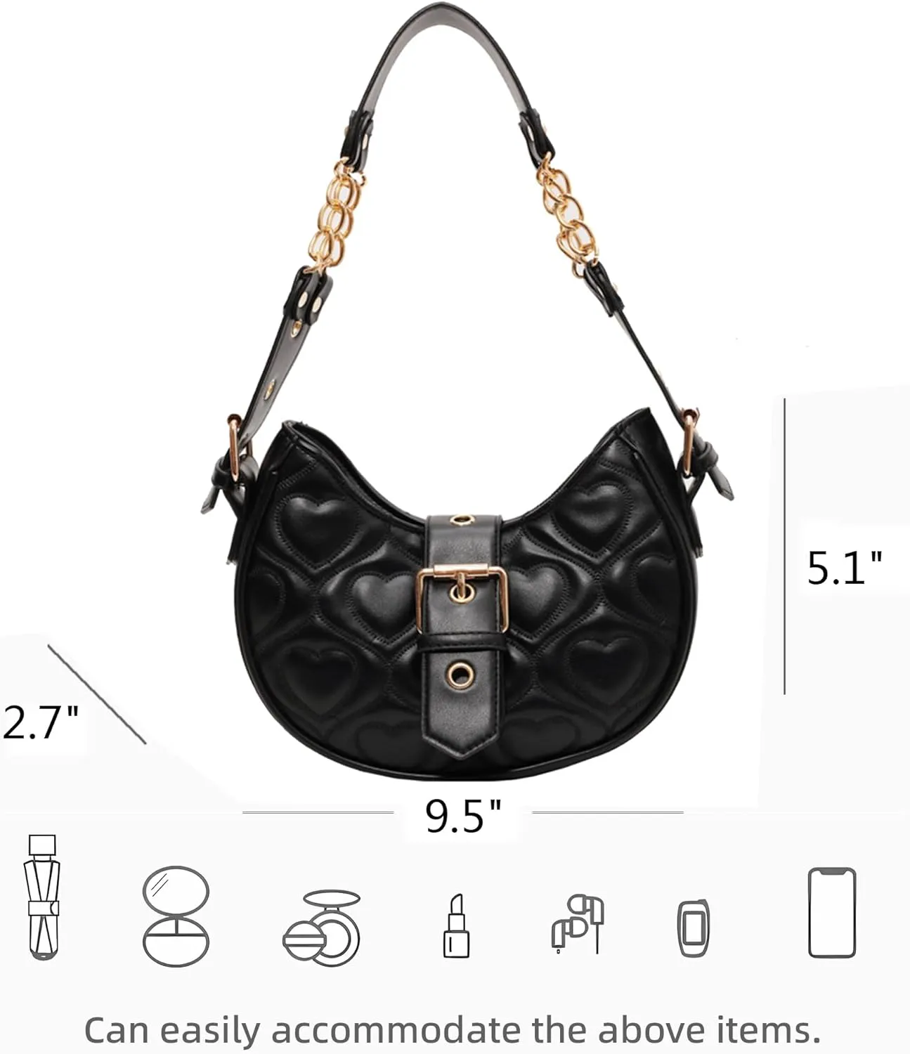 Purses for Women Quilted Crossbody Bags Crescent Hobo Y2k Purse for women Casual Handbag Satchel Bag