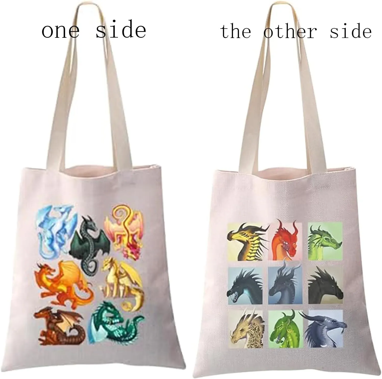 PXTIDY Wings Dragon Novel Inspired Gift Fantasy Novel Fire Dragon Tote Bag Wings Dragon Party Gifts Bookish Tote Bag
