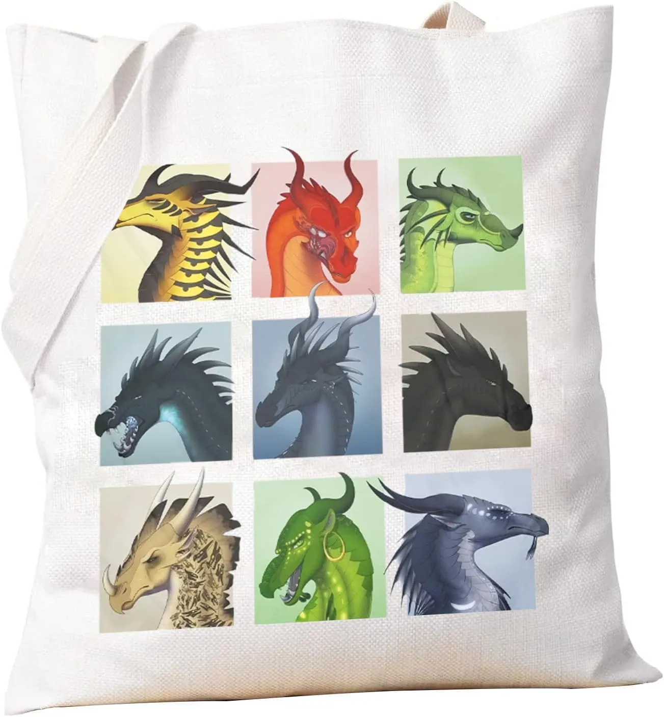 PXTIDY Wings Dragon Novel Inspired Gift Fantasy Novel Fire Dragon Tote Bag Wings Dragon Party Gifts Bookish Tote Bag