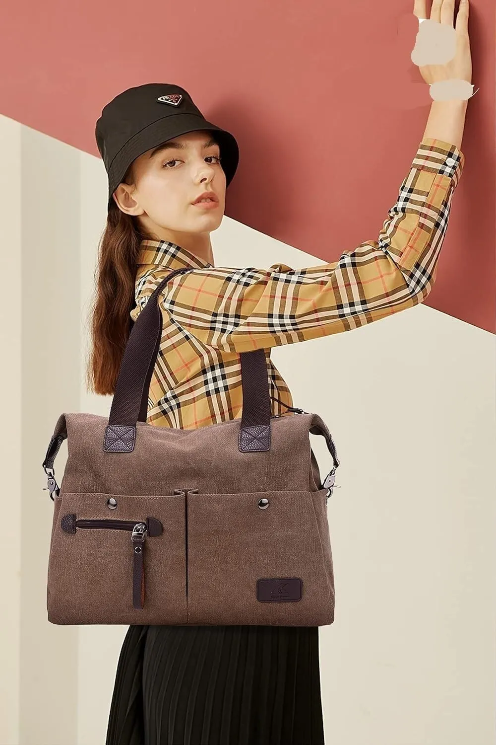 Retro Women Handbags Ladies Canvas Shoulder Bag Large Messenger Bag