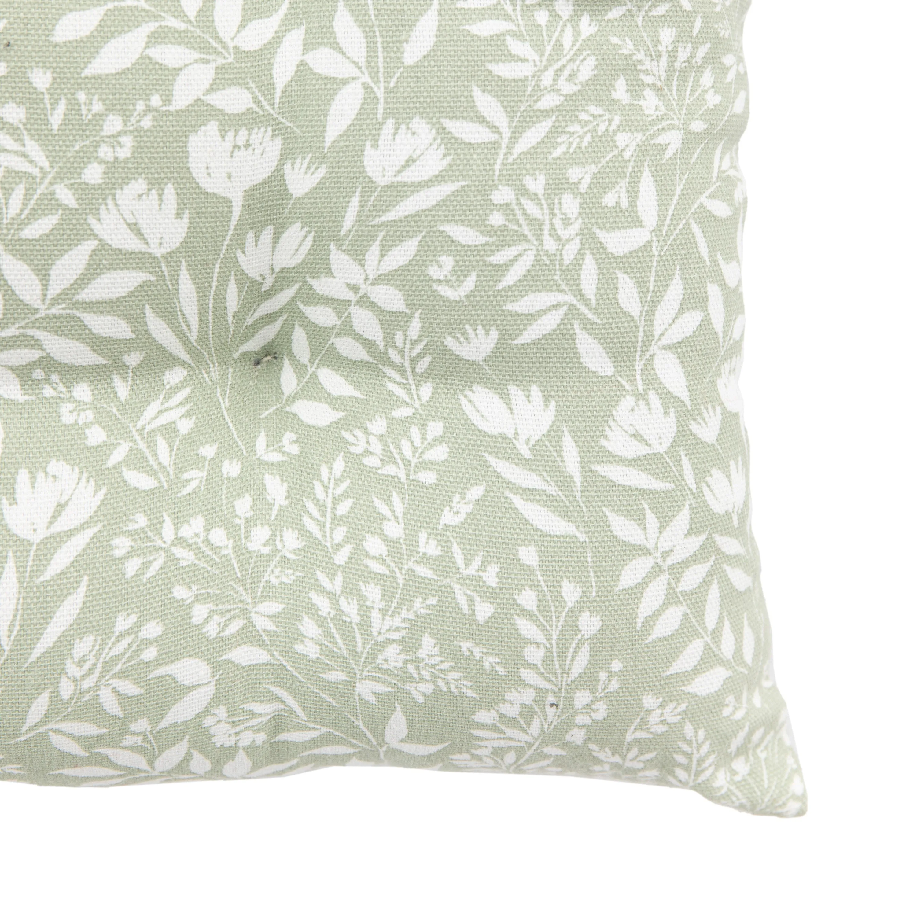 Sage Floral Reversible Seat Pad 2pk