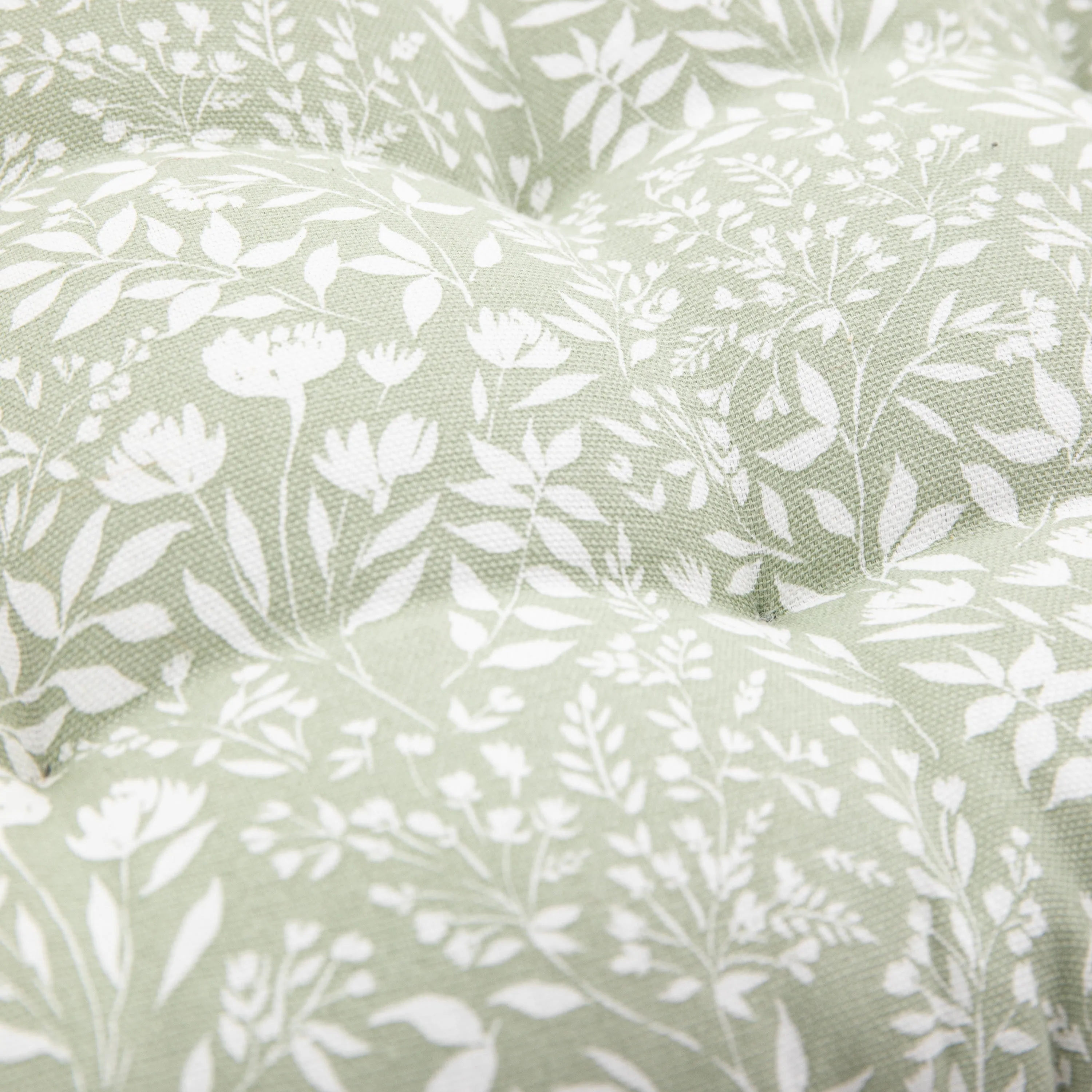 Sage Floral Reversible Seat Pad 2pk